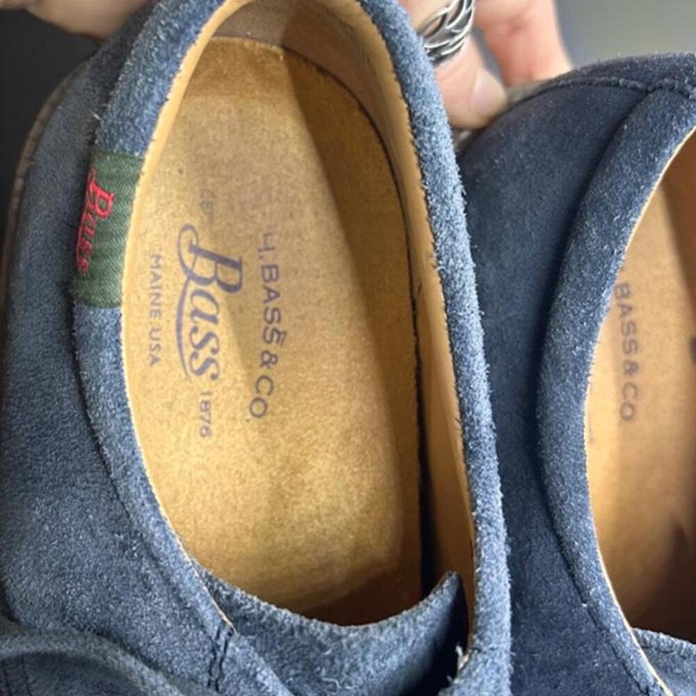 G.H. Bass & Co. "Pasadena" Slate Blue Suede Derby Shoes image 4